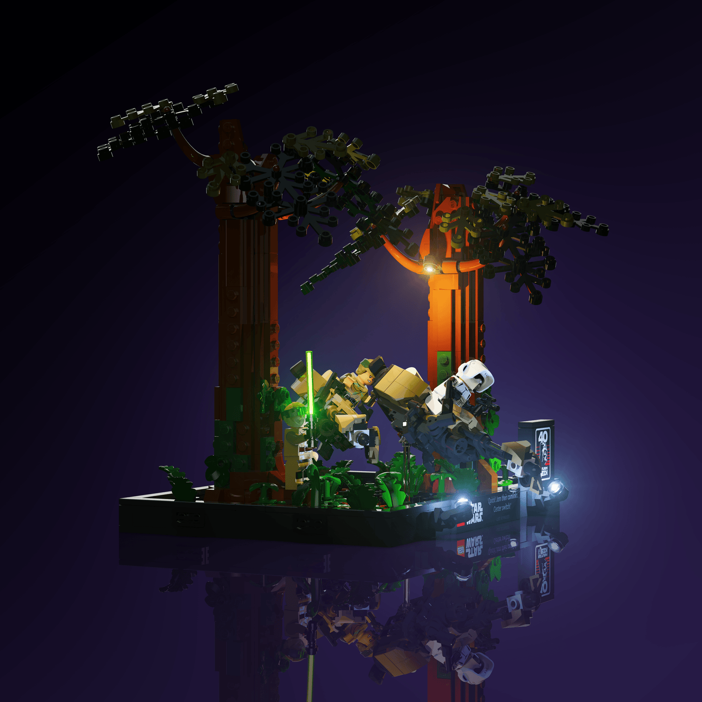 Desktrim™ | Light Kit for LEGO® Star Wars Endor Speeder Chase Diorama