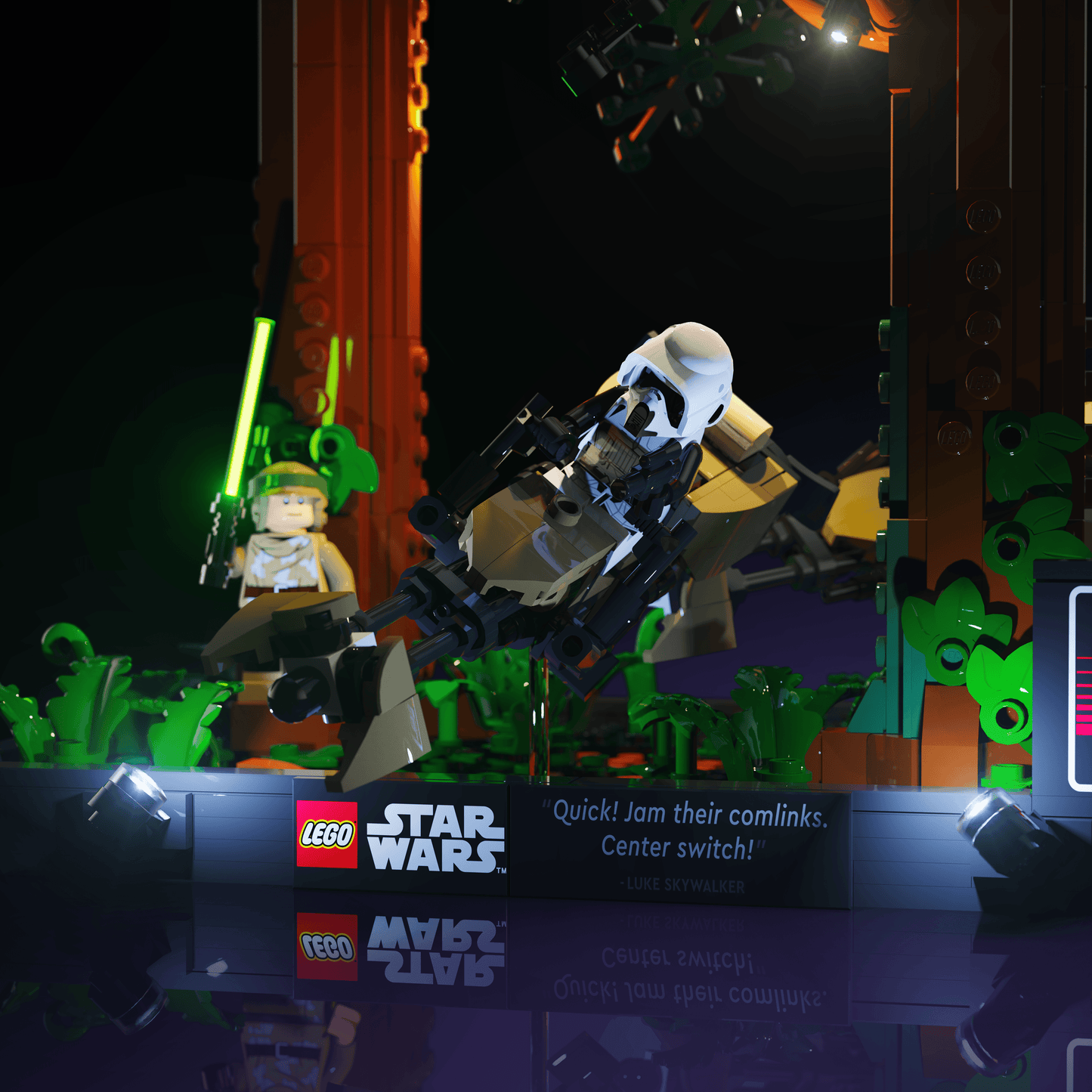 Desktrim™ | Light Kit for LEGO® Star Wars Endor Speeder Chase Diorama
