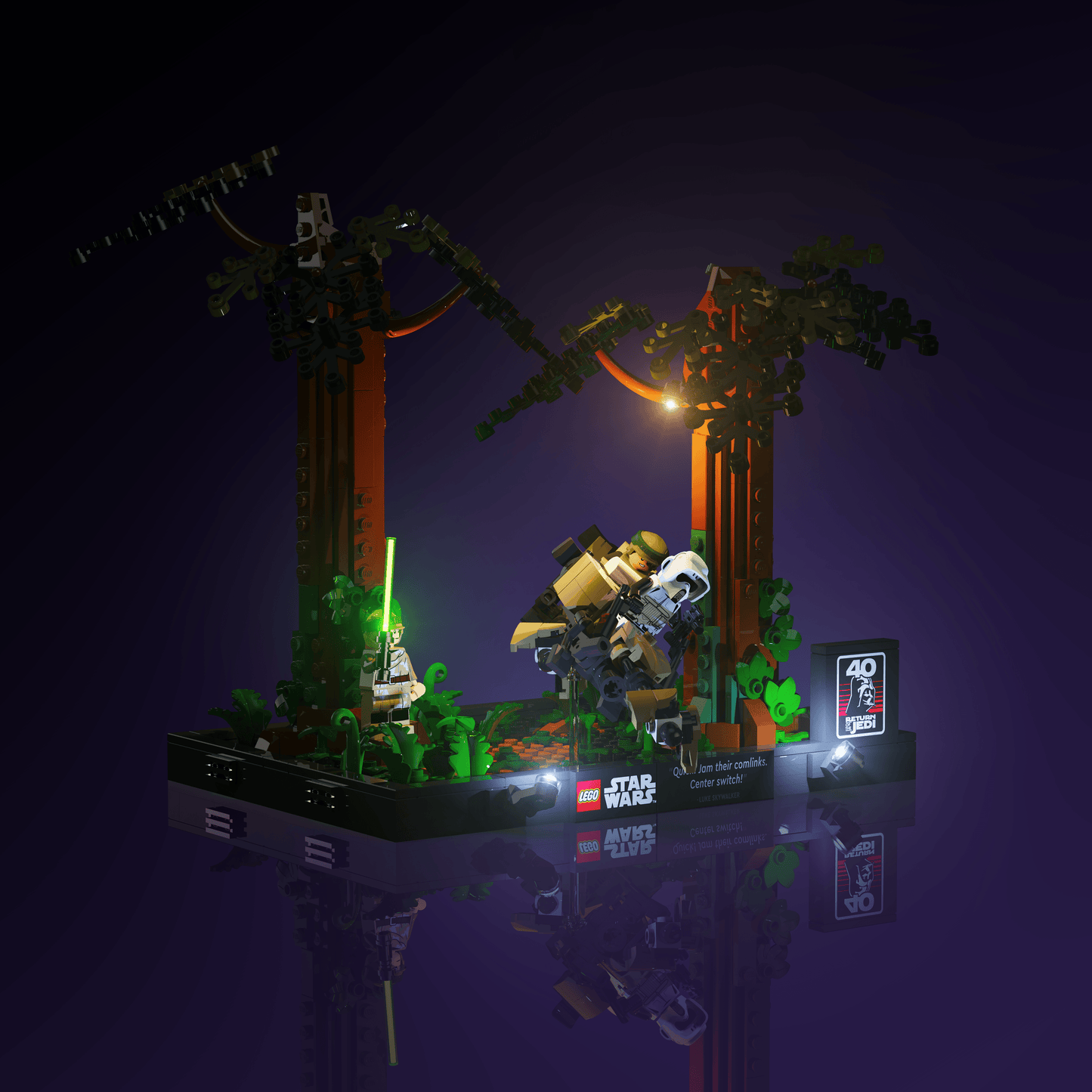 Desktrim™ | Light Kit for LEGO® Star Wars Endor Speeder Chase Diorama