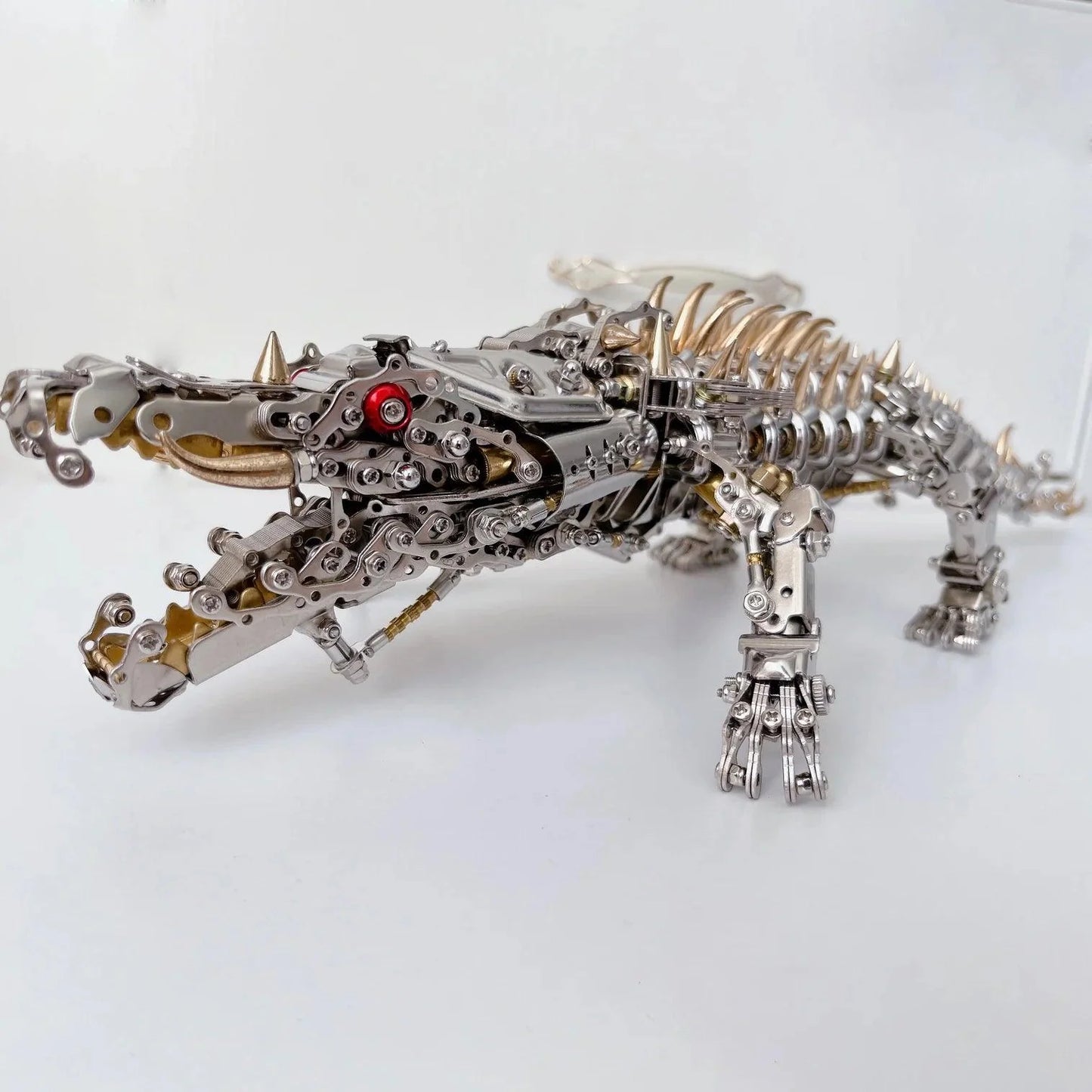 Desktrim™ | Mechanical Crocodile Metal Sculpture