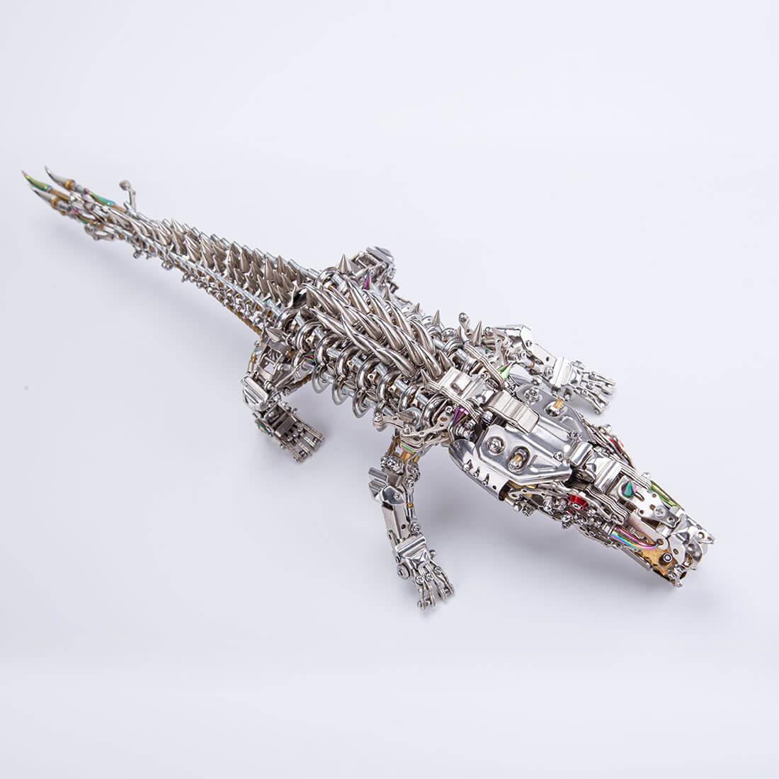 Desktrim™ | Mechanical Crocodile Metal Sculpture