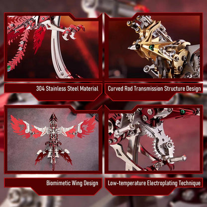 Desktrim™ | Phoenix Rising 3D Mechanical Stainless Steel Bionic Assembly Kit