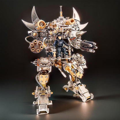 Desktrim™ | Titan Guardian Mecha Watch Stand - 3D Metal Puzzle