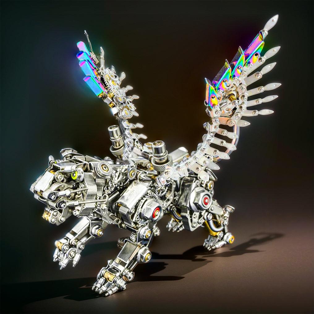 Desktrim™ | Mechanical Winged Tiger 3D Metal Puzzle 700+ Pieces