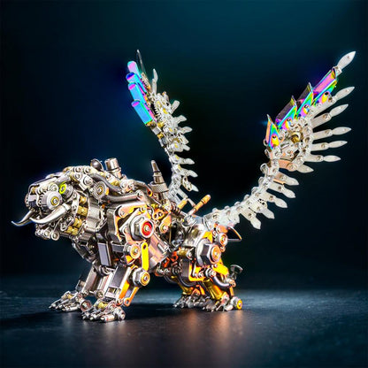 Desktrim™ | Mechanical Winged Tiger 3D Metal Puzzle 700+ Pieces