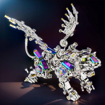 Desktrim™ | Mechanical Winged Tiger 3D Metal Puzzle 700+ Pieces
