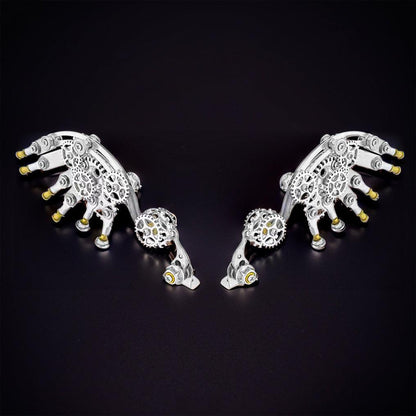 Desktrim™ | Mechanical Winged Tiger 3D Metal Puzzle 700+ Pieces