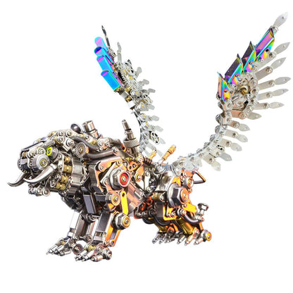 Desktrim™ | Mechanical Winged Tiger 3D Metal Puzzle 700+ Pieces