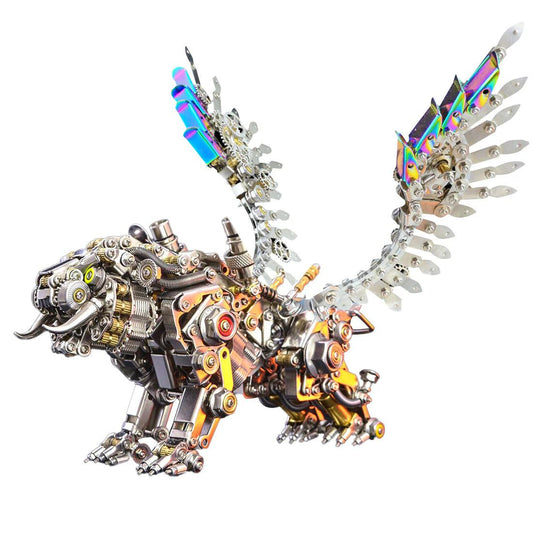 Desktrim™ | Mechanical Winged Tiger 3D Metal Puzzle 700+ Pieces