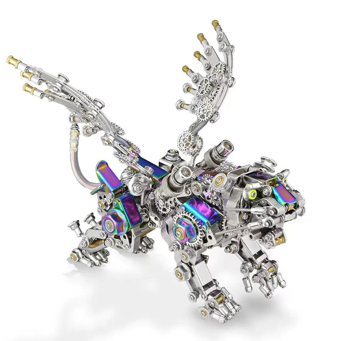 Desktrim™ | Mechanical Winged Tiger 3D Metal Puzzle 700+ Pieces