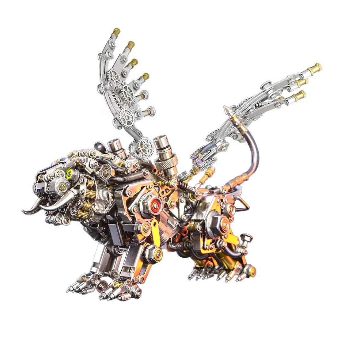 Desktrim™ | Mechanical Winged Tiger 3D Metal Puzzle 700+ Pieces