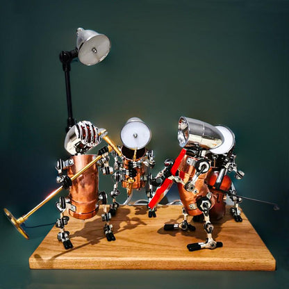 Desktrim™ | DIY 3D Metal Steampunk Hand-Assembled Robot Band Model