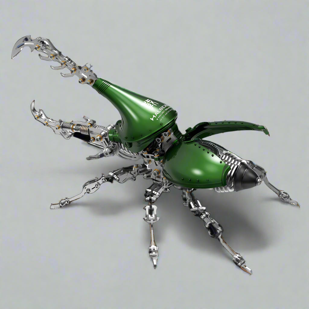 Desktrim™ | DIY 3D Beetle with Long Horn Metal Model Puzzles Kits