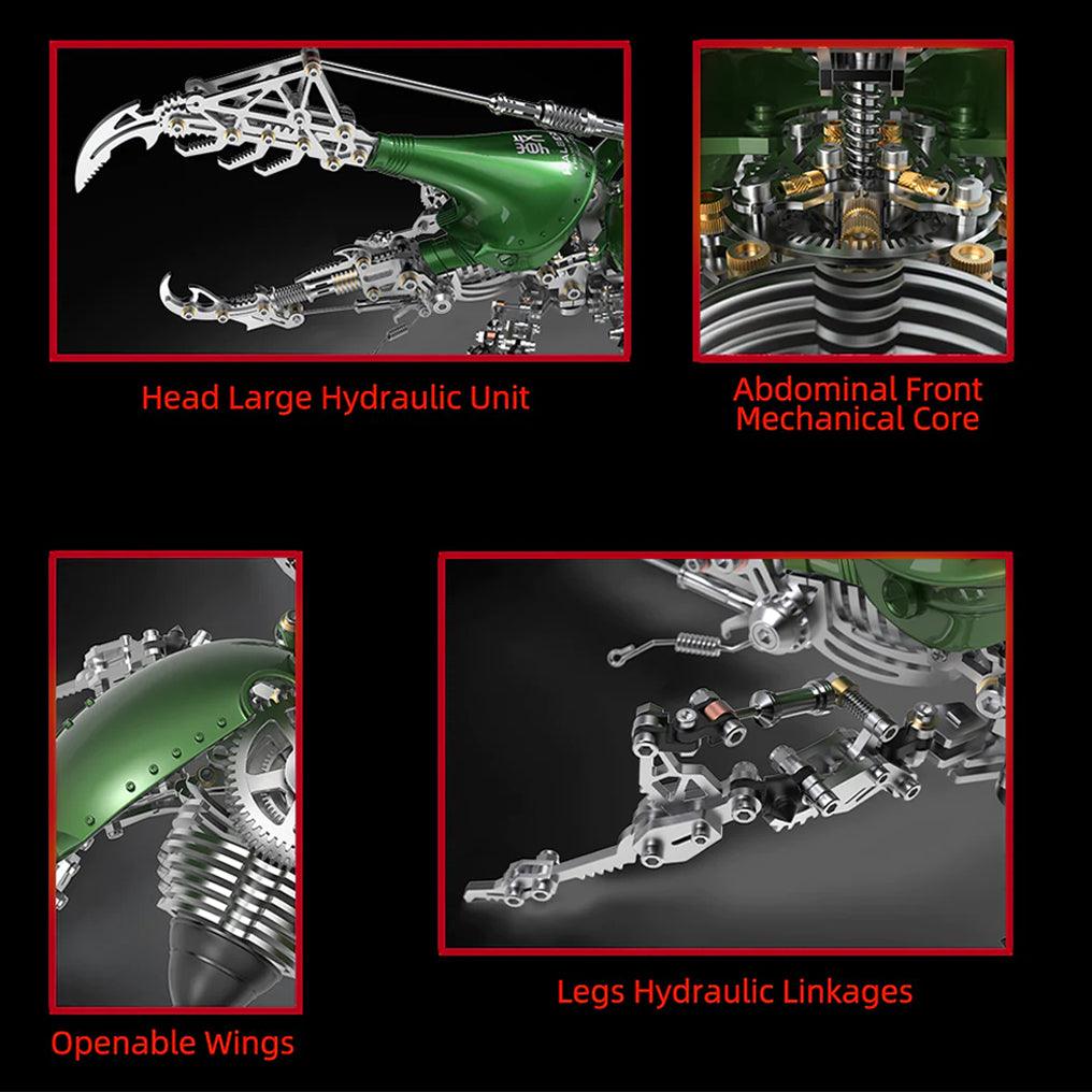 Desktrim™ | DIY 3D Beetle with Long Horn Metal Model Puzzles Kits