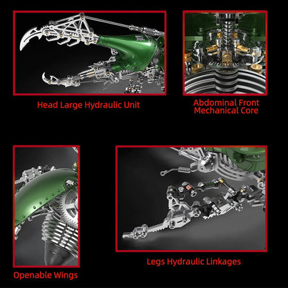 Desktrim™ | DIY 3D Beetle with Long Horn Metal Model Puzzles Kits