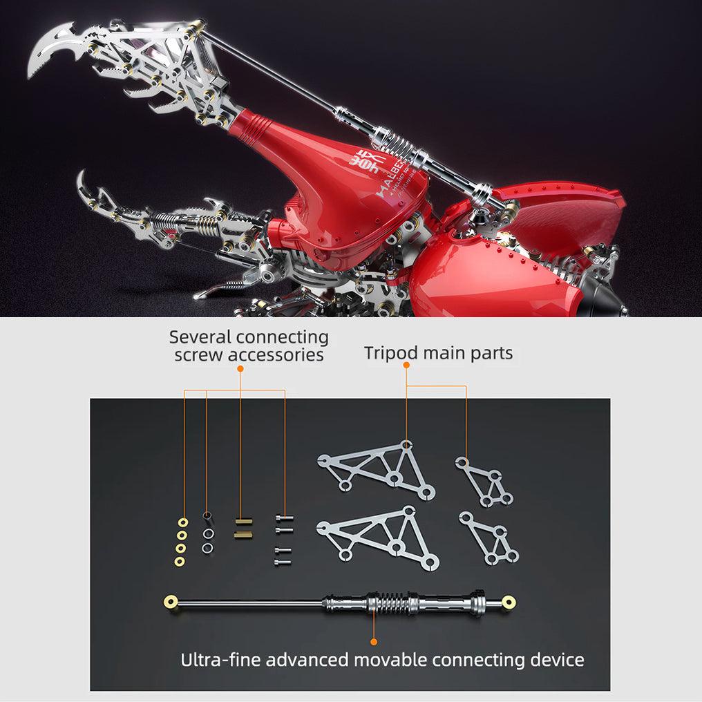 Desktrim™ | DIY 3D Beetle with Long Horn Metal Model Puzzles Kits