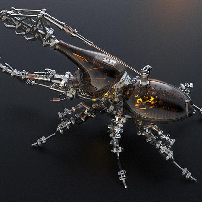 Desktrim™ | DIY 3D Beetle with Long Horn Metal Model Puzzles Kits
