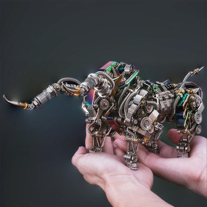 Desktrim™ | DIY 3D Metal Mechanical Bull Animal Model Assembly Kit 1087Pcs