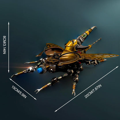 Desktrim™ | DIY 3D Metal Mechanical Rotatable Beetle Assembly Puzzle Model Kit