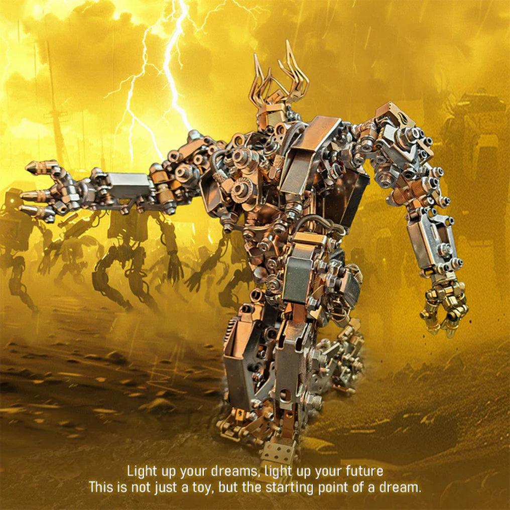 Desktrim™ | DIY 3D Steampunk Protoss Mecha Metal Model With Lights-1020+PCS