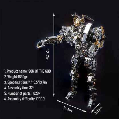 Desktrim™ | DIY 3D Steampunk Protoss Mecha Metal Model With Lights-1020+PCS