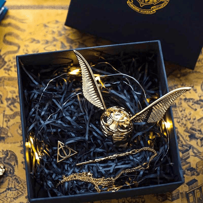 Desktrim™ | Magical Harry Potter Golden Snitch Ring Box