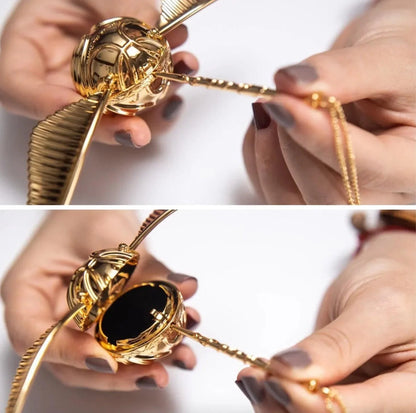 Desktrim™ | Magical Harry Potter Golden Snitch Ring Box