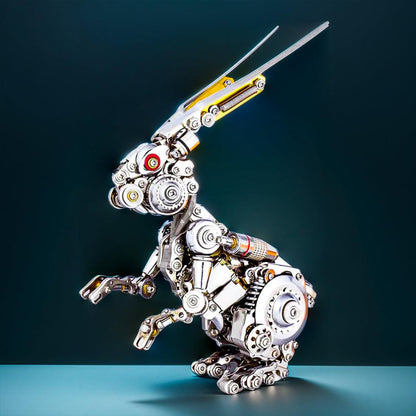Desktrim™ | GEARSPRING REBEL 3D Metal Punk Mechanical Rabbit Model Kit