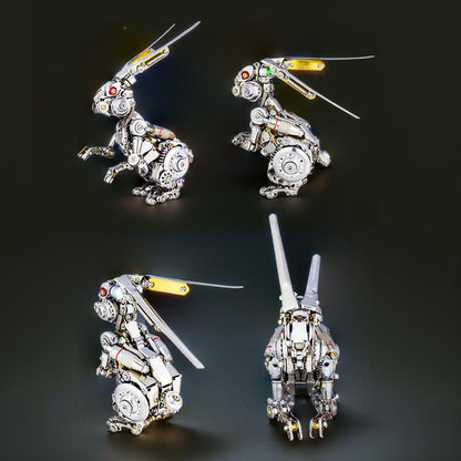 Desktrim™ | GEARSPRING REBEL 3D Metal Punk Mechanical Rabbit Model Kit