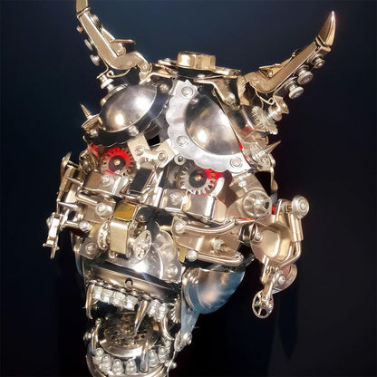 Desktrim™ | DIY 3D Mechanical Punk Hannya Japanese Ghast Mask Metal Puzzles Assembly Model