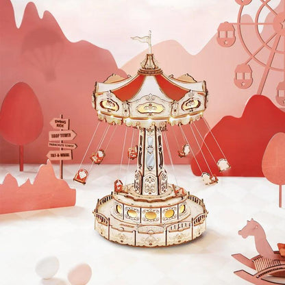 Desktrim™ | Enchanted Carousel Swing Ride Music Box