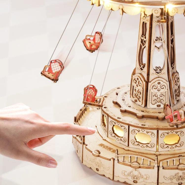 Desktrim™ | Enchanted Carousel Swing Ride Music Box