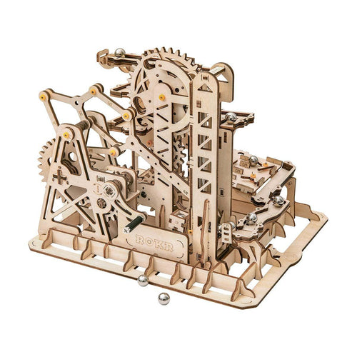 Desktrim™ | Fortress Marble Cascader - 3D Wooden Puzzle
