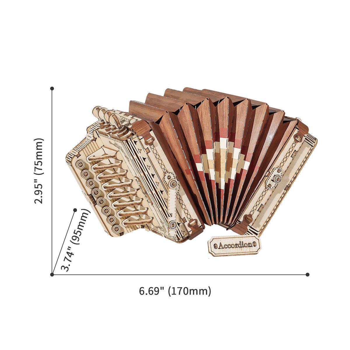 Desktrim™ | Melodic Accordion - Musical Wooden Model Kit