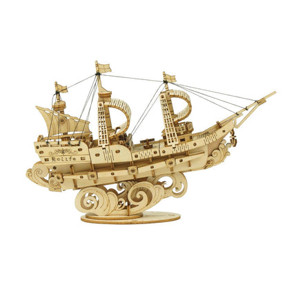 Desktrim™ | Sailling Ship 3D Wooden Puzzle Decor