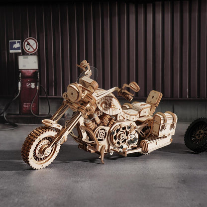 Desktrim™ | Wild West Cruiser 3D Wooden Motorcycle Puzzle