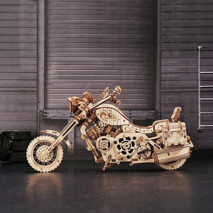 Desktrim™ | Wild West Cruiser 3D Wooden Motorcycle Puzzle