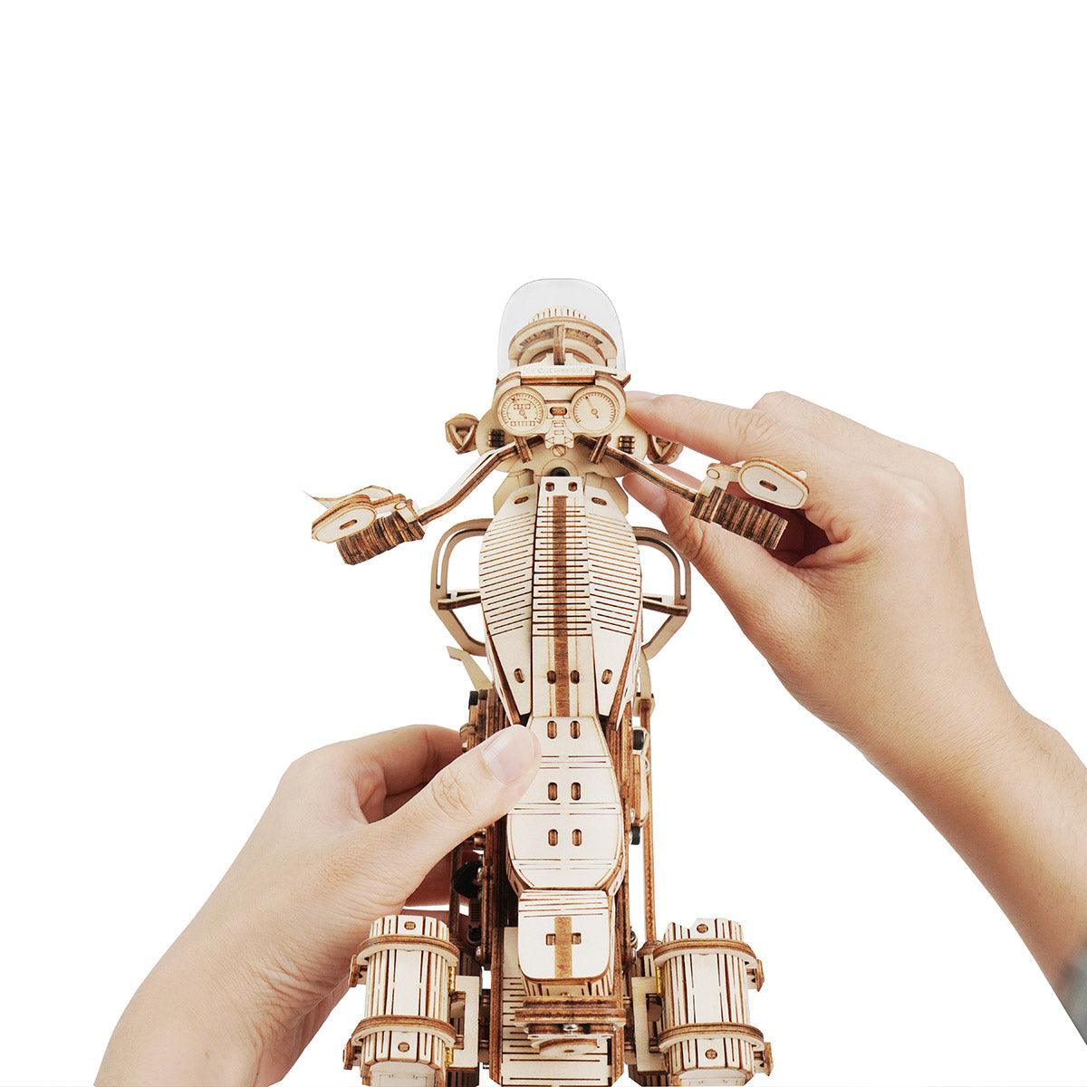 Desktrim™ | Wild West Cruiser 3D Wooden Motorcycle Puzzle