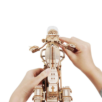 Desktrim™ | Wild West Cruiser 3D Wooden Motorcycle Puzzle