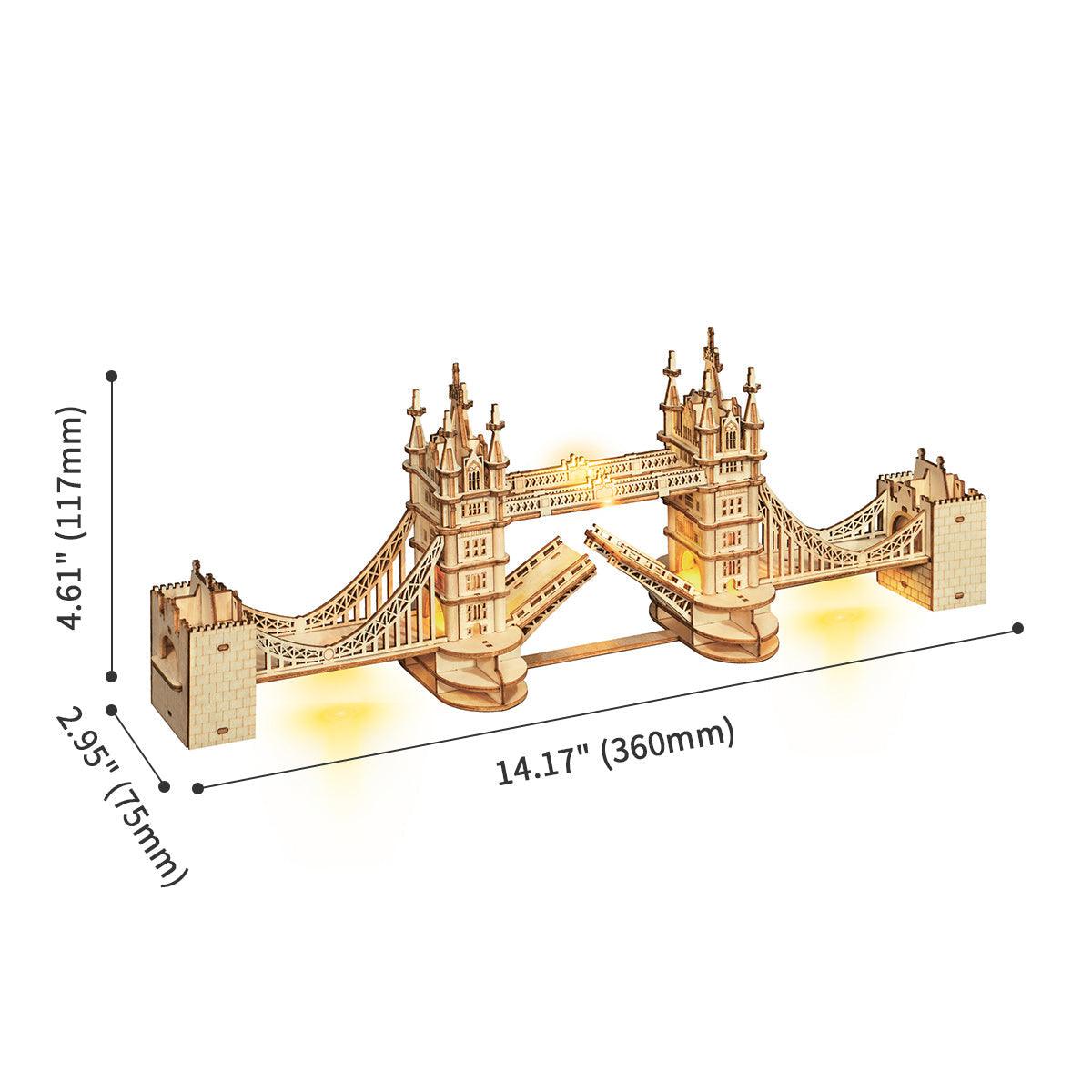 Desktrim™ | Illuminated Tower Bridge 3D Wooden Puzzle