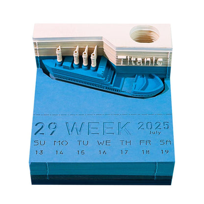 Desktrim™ | 3D Art Memo Pad & Calendar