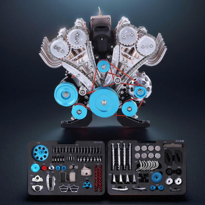 Desktrim™ | DIY Full Metal V8 Engine Model Kit RC 1: 3 Mini V8 Motor That Run 500+Pcs