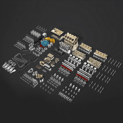 Desktrim™ | DIY Full Metal V8 Engine Model Kit RC 1: 3 Mini V8 Motor That Run 500+Pcs