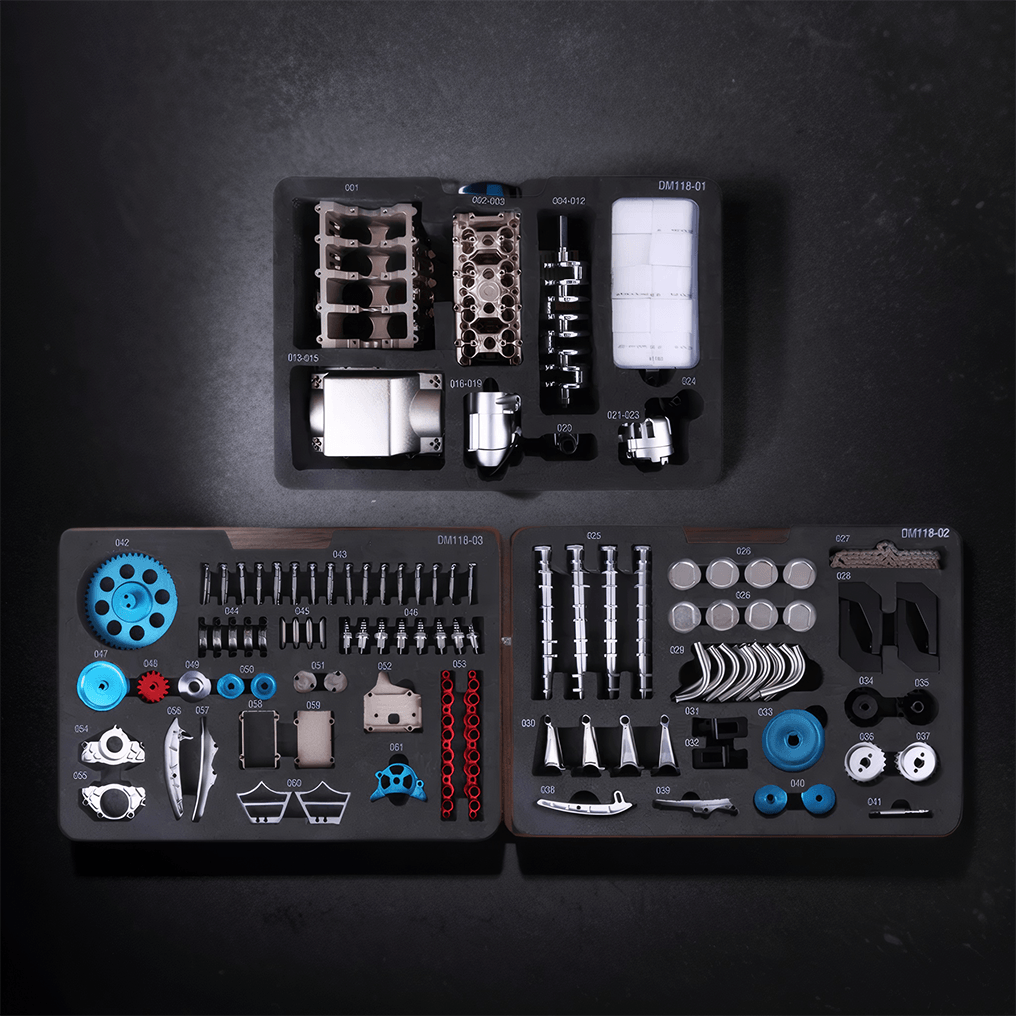 Desktrim™ | DIY Full Metal V8 Engine Model Kit RC 1: 3 Mini V8 Motor That Run 500+Pcs