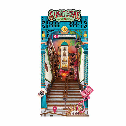 Desktrim™ | Diy Book Nook Shelf - LED Street Scene Bookshelf Insert