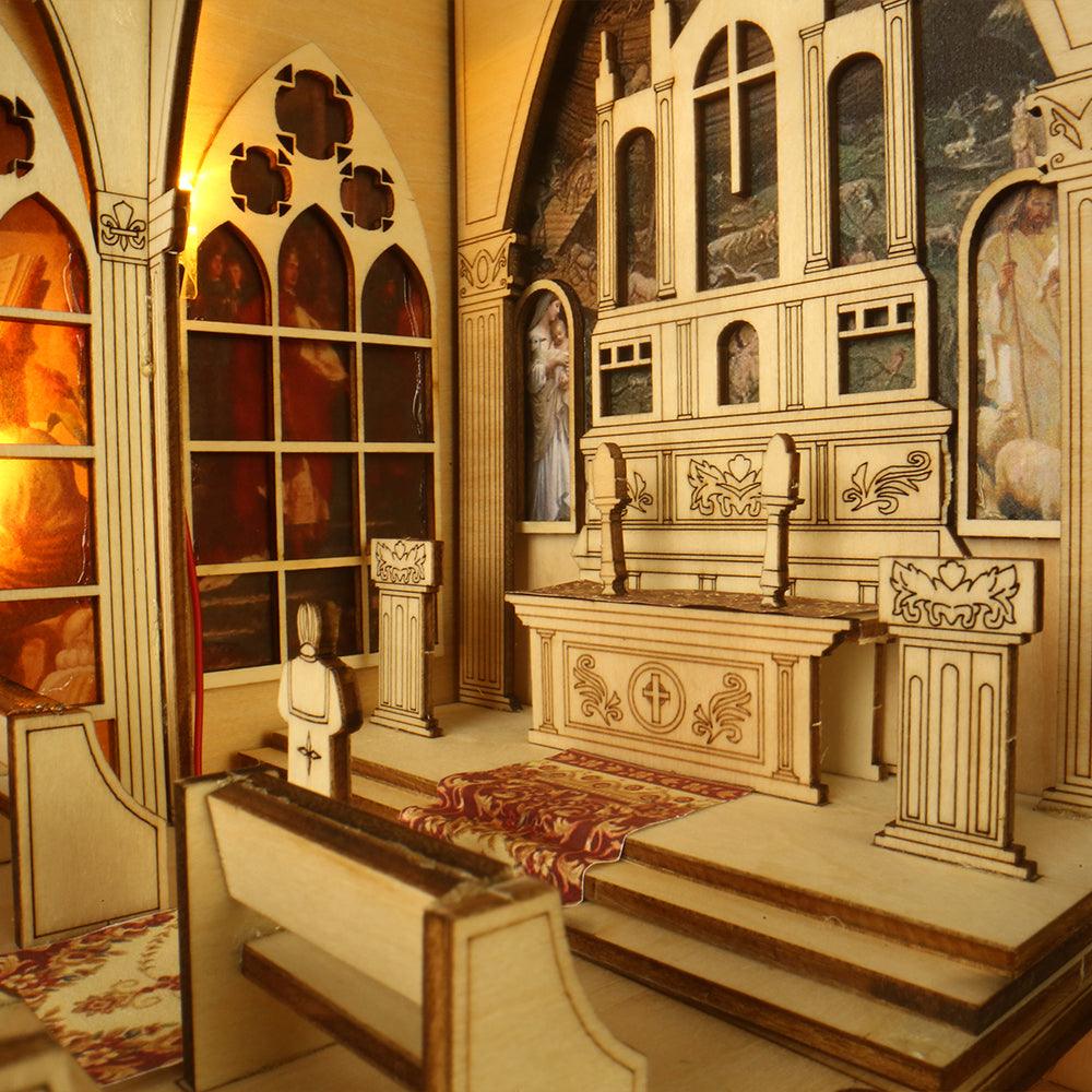 Desktrim™ | Diy Book Nook Shelf - Pray in The Church