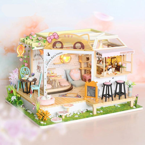 Desktrim™ | DIY Dollhouse Kit (Cat Coffee Garden)