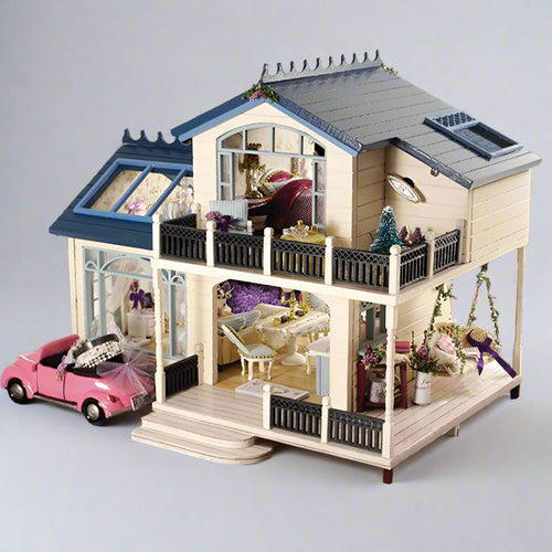 Desktrim™ | PROVENCE LAVENDER Dollhouse Miniature DIY House Toy DIY House Model Miniature House Model Kit Hand Building