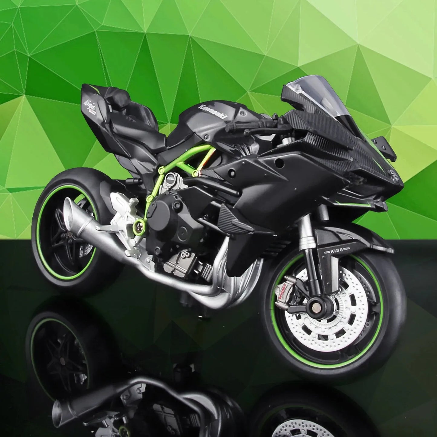 Desktrim™ | Elite 1:12 Ninja H2R Motorcycle Die-Cast Model