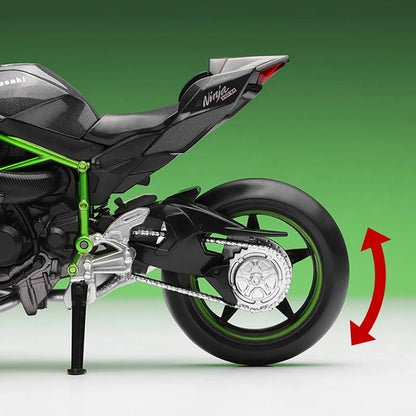 Desktrim™ | Elite 1:12 Ninja H2R Motorcycle Die-Cast Model
